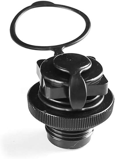 Luchtklep Nozzle - Ventiel Dop - Boot Opblazen - Lekvrij Ontwerp - 22mm Schroefdraad - Zwart