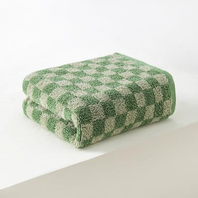 Pure Katoen Jacquard Volwassen Gezichtshanddoek Schaakbord Handdoek Verdikte Zachte Meerkleurige Handdoek 34*75
