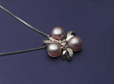 N3 Collecties 925 Zilveren Hanger Met Natuurlijke Zoetwater Parel Vrouwen Kleurrijke Ketting - Lichtpaars