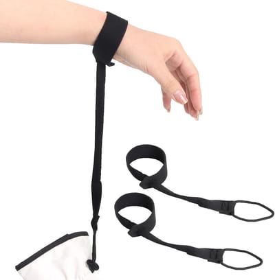 Verlengde Bandjes - Handschoen Riemen - Outdoor Activiteiten - Automatische Polsaanpassing - 2/4 Stuks - Zwart