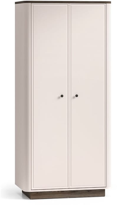 Selsey Vilavio – Kledingkast 2-deurs, roede & planken, Kasjmier/eikenlook, 92 cm