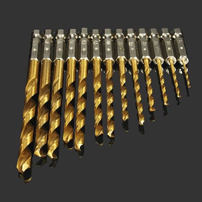 Dailygoods - Titanium Boorset - 13-delig - Hoogwaardige kwaliteit - Geschikt voor Metalen - Perfect voor Doe-het-zelvers - Duurzaam en sterk