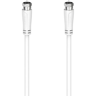 Hama Antenne, Satelliet Aansluitkabel [1x F-stekker - 1x F-stekker] 5 m Wit