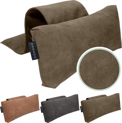 Cohoso® Handgemaakt Ergonomisch Rugkussen onderrug - Rugsteun - Lendensteun - Lendekussen - Sta op stoel - Kussen relaxstoel - Bureaustoel - Lendesteun - lendenkussen - auto - Fauteuil - zitstoel – Orthopedisch - Rugklachten - Thuiswerken - Bruin