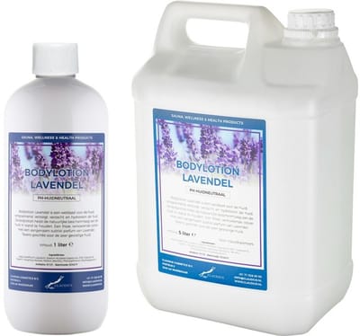 Bodylotion Lavendel 1 liter - hervulbaar + Jerrycan 5 liter navulling