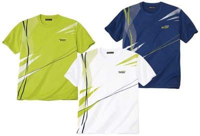 ATLAS FOR MEN - Set van 3 Running T-shirts - Heren - Verkrijgbaar in grote maten - 4XL