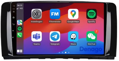 CarPlay autoradio geschikt voor Mercedes R-Klasse | 2005 t/m 2013 | Android 13 | Draadloos Apple CarPlay & Android Auto | 2GB + 32GB | QuadCore processor | Denago DNG-A190 | 2025 model | Bluetooth & Wifi