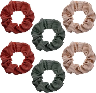 Zijde scrunchies set van 6, elastische haarbanden zonder knikken, ideaal voor alle haartypes en dagelijks gebruik