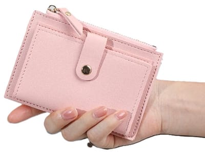Luxe Portemonnee & Pasjeshouder Voor 6 Pasjes I Creditcardhouder I Met Geldvak I Pasjes Houder I Wallet I PU Leer I Roze