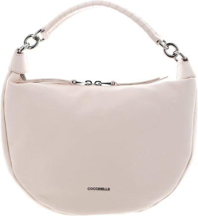 COCCINELLE Leren Handtas Schoudertas Coccinelle Maelody Handbag Grained Leather Creamy Pink Roze