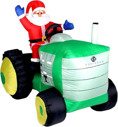Equivera Opblaasbare Kerstman - Kerstman Pop - Opblaasbare Kerstfiguren - Opblaasbare Kerstman voor Buiten - Opblaasbare Kerstversiering - Breng uw huis in de kerstsfeer!