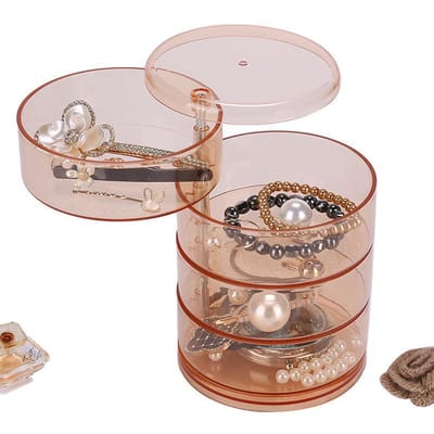 Acryl Transparante Ronde Opbergdoos Stapelbaar Riemrek Displayhouder voor Horloge Sieraden Cosmetica Armbanden Ringen Knutselspullen Speelgoed Stropdassen white