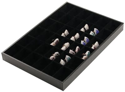 Allecto - Sieradenbox - Zwarte Fluwelen Coating - Voor Kettingen en Armbanden - Opbergdoos - Perfect voor Ringen en Oorbellen - Geschikt voor Alle ...