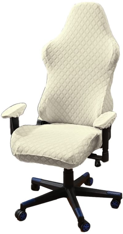 gamingstoelhoezen, slipcovers, ergonomische stoelhoes voor bureaucomputerstoel met 1 paar armleuningen, verwijderbaar voor computer liggen, racestijl, bureaustoel, niet beige