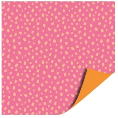 3m Dubbelzijdig cadeaupapier - 30cm breed - cadeaupapier - leuk inpakken - kado - inpakpapier - verpakken - Feestje - Oranje Roze