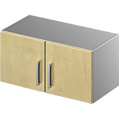 Schäfer Shop Genius Opzetkast TETRIS SOLID, stalen romp, 1 ordnerhoogte, b 800 mm, esdoornpatroon/blank aluminium