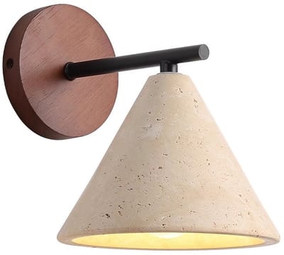 Wandlampen Binnen Woonkamer Wandlamp Stenen Lampenkap voor Kinderkamer Eetkamer Slaapkamer Beige