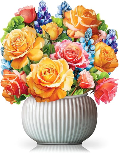3D Pop-up Bloemenkaart Roos - Wenskaart Cadeau voor Verjaardag, Moederdag & Jubileum