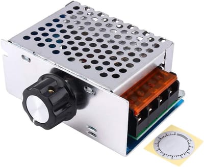 Motor Dimmer AC 220V 4000 Watt - Verstelbare Elektronische Spanning Regulator voor Motoren met Beschermkap en Dimming Functie