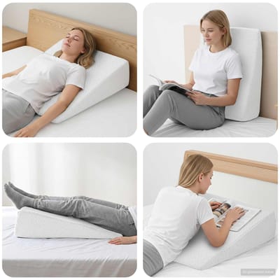 vidaXL - Wedge - Kussen - 69 - x - 64 - x - 19 - cm - Medium - Traagschuim - Wit