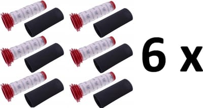 6 sets FILTERS vervanging voor BOSCH ATHLET accustofzuigers (6 x hoofdfilter + 6 x sponsfilter) Vervanging voor originele filters gemarkeerd: Bosch 00754176 - Wasbare Filters Voor Bosch Athlet Broom Vacuum