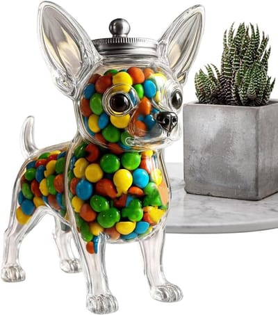 Honden Snoeppot - Snack Container Voedselpot - Keuken Organiseren - Luchtdicht Deksel - 16x10x10 cm - Doorzichtig