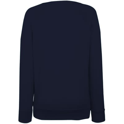 Fruit OF The Loom Dames Getailleerd lichtgewicht raglan sweatshirt (240 GSM) (Donker Marine)