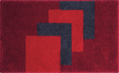 Casilin Badmat Antislip 60x100cm Graduale - Waterabsorberende Badkamermat - Wasbaar en Sneldrogend - Voor Douche en Bad - Hoogpolig - Acryl - Rood