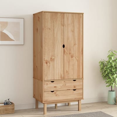 vidaXL - Kledingkast - OTTA - 76,5x53x172 - cm - massief - grenenhout