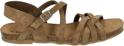 cosmos - 6106807 - Platte sandalenDames Sandalen - Kleur: Bruin - Maat: 39