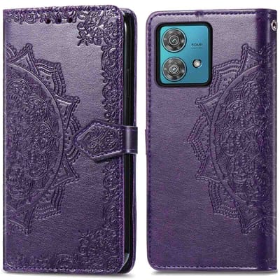 imoshion Hoesje - Geschikt voor Motorola Moto G84 - Mandala Bookcase - Paars