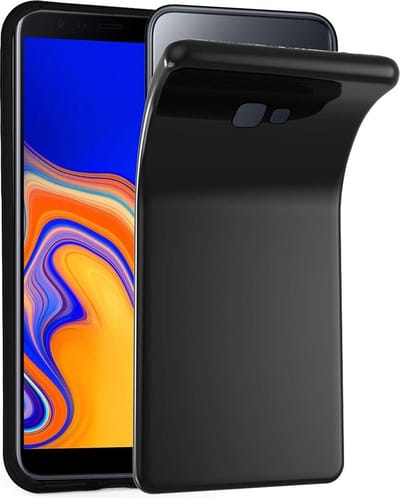 Flexibele achterkant Silicone hoesje zwart Geschikt voor: Samsung Galaxy J4 2018