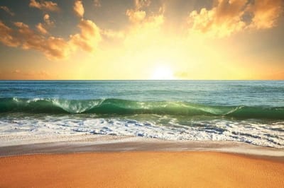 Fotobehang - Sea Sunset 375x250cm - Vliesbehang
