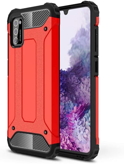 Hoesje Geschikt Voor Samsung Galaxy A41 Hybrid Armor Hoesje - Rood