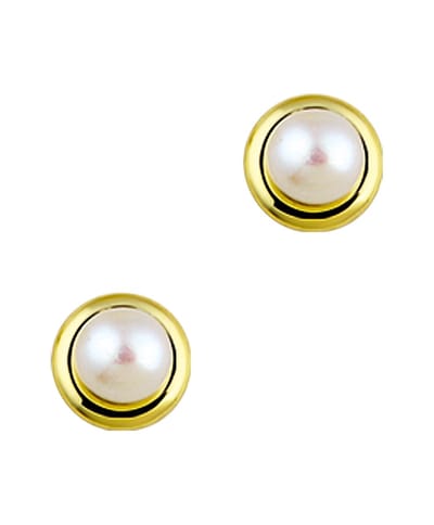 Huiscollectie Gouden Oorknoppen parel 4018298