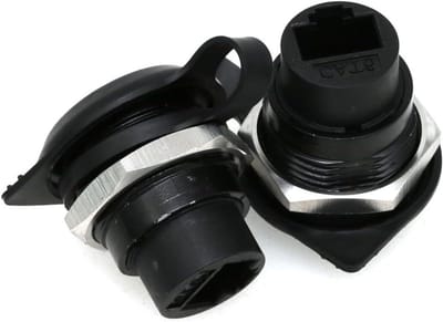 RJ45 CAT6 adapter - Netwerk module - Stabiele dataoverdracht - Vergulde contacten - 2 stuks - Zwart