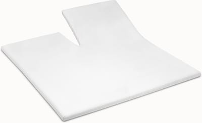 Cinderella - Molton topper hoeslaken - enkele split - tot 15 cm matrashoogte - 140x200/210 cm - Wit