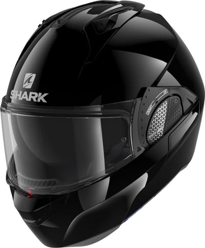 SHARK EVO GT BLANK Motorhelm Systeemhelm Zwart - Maat XS