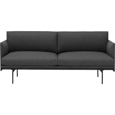 Muuto - Outline 2-zitsbank - Remix 163 - zwart - 4 - 6 Wochen