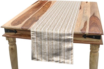 ABAKUHAUS Victoriaanse tafelloper – rechthoekig 40x225 cm – crème-tan