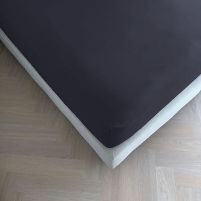 Kayori Emma Hoeslaken Katoensatijn - 160x200-210cm - Matrasdikte 35cm - Rondom Elastiek - Navy