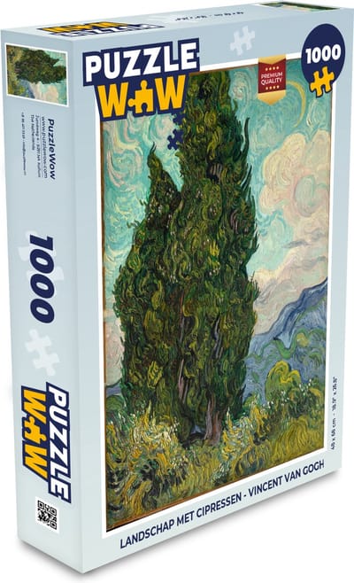 Puzzel Landschap met cipressen - Vincent van Gogh - Legpuzzel - Puzzel 1000 stukjes volwassenen