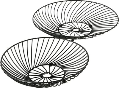 Boltze Home schaal metaal set zwart modern Ø25/28cm decoratie.