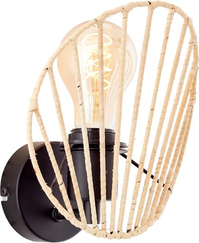 Brilliant Malty - Wandlamp - Beige;Zwart
