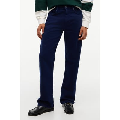 Tommy Hilfiger Regular Straight Jeans Carbon Navy Maat: W33L30 | Straight Jeans Outlet | Heren | Blauw