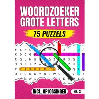 Woordzoeker Grote Letters Nr 3. - 75 Puzzels Incl. Oplossingen - Woordzoeker Specialist