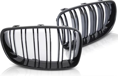 Auto grill - nieren - BMW E87/81/82/88 07-11 - sport stijl - glanzend zwart
