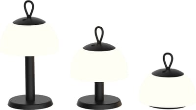 Luxus Europe - Tafellamp Lesbos 3-in-1 Zwart - Draadloze Tafellamp Buiten - Verstelbare Hoogte - Oplaadbaar - USB-C - Dimbaar - Warm Wit - Waterbestendig