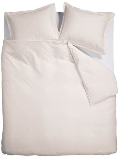Snoozing Satin Uni Dekbedovertrek - Extra breed - 260x200/220 cm - Off White