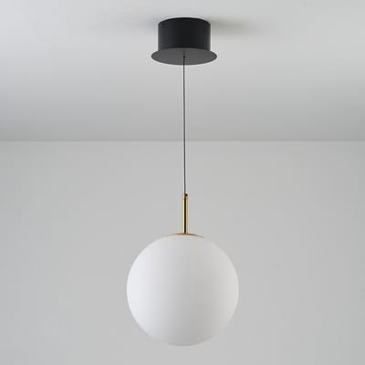 LumenXL Hanglamp Signe goud - melkwit glas - 3-staps dimbaar, 2700K